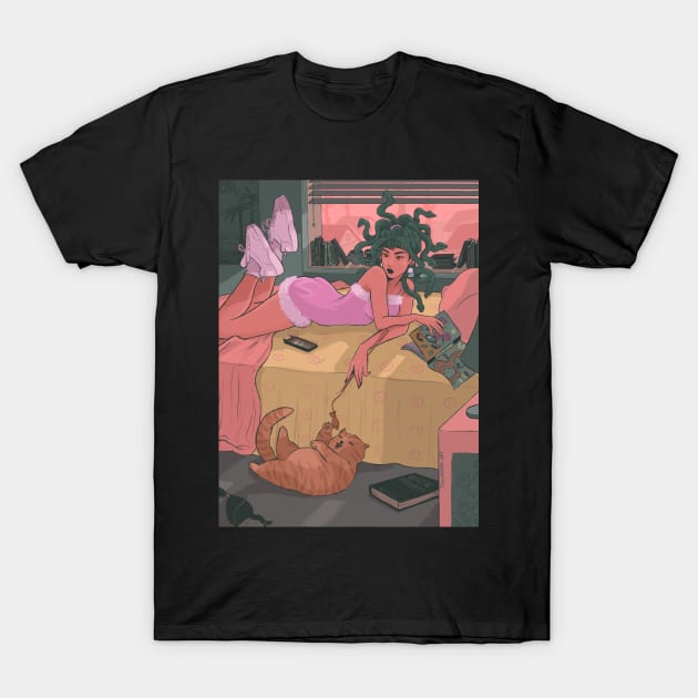 Medusa Bedroom T-Shirt by tonireneaart